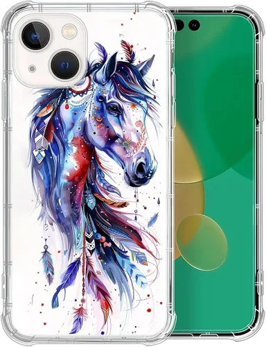 Vista 106 de CARLOCA Funda compatible con iPhone 7 Plus para niña, transparente con increíble diseño de nebulosa espacial, diseño de plástico a prueba de golpes