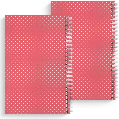 Vista 2 de Gotcha Covered Notebooks Mountain Floral: Juego de 2 cuadernos de espiral encuadernados con alambre. Dos diseños elegantes con 120 papeles con rayas