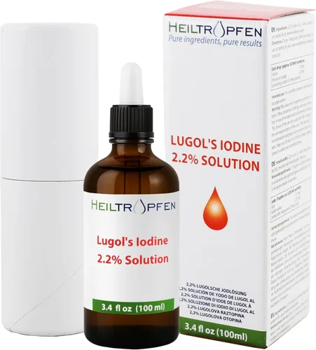 Vista 6 de 2.2% Solución de Yodo de Lugol 1 Fl Oz - 30 ml Ingredientes de Grado Farmacéutico Tercera Parte Testada Solución de Lugol Hecha con Yodo
