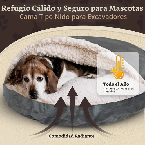 Vista 5 de Snoozer Cama de lujo de microsuede acogedora estilo cueva para mascotas, pequeña, antracita