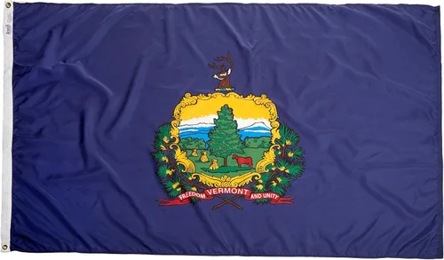 Vista 5 de Annin Flagmakers Bandera del estado de Vermont fabricada en Estados Unidos según las especificaciones de diseño oficiales del estado, 2 x 3 pies