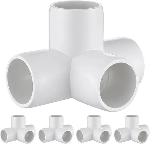 Vista 13 de Paquete de 12 accesorios de codo de 45 grados de PVC de 1 pulgada, conector de tubo de 2 vías de grado para muebles para construcción de estanterías