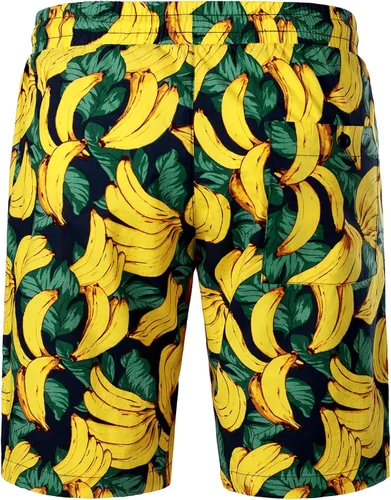 Vista 6 de JOGAL - Atuendo hawaiano de manga corta con botones y estampado divertido de frutas para hombre