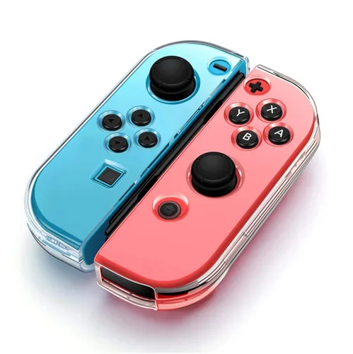 Vista 5 de TNP Dockable Case for Nintendo Switch with 6 Pcs Thumbstick Caps, Clear Protective Case for Nintendo Switch Plastic Hard Shell Anti Scratch