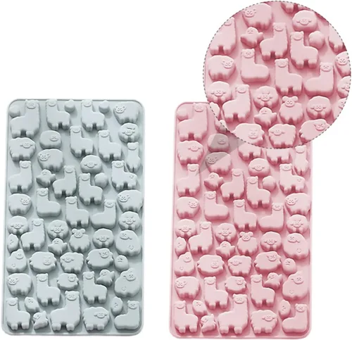 Vista 6 de 2 moldes de silicona para hornear de alpaca, moldes de chocolate para bricolaje, moldes para dulces con forma de animal para uso doméstico