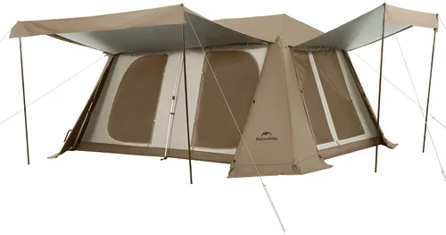 Vista 12 de Naturehike Village Tienda de Campaña Instantánea, Tienda de Campaña para 4 Personas y 8 Personas con Toldo Completo, Tiendas de Campaña Impermeables