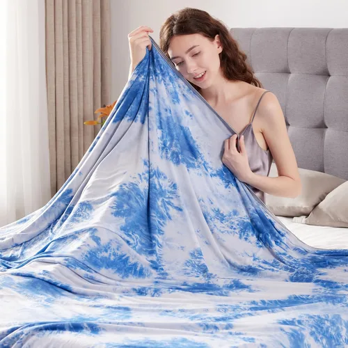 Vista 19 de Guohaoi - Manta refrescante de enfriamiento para personas que duermen con calor, fibra Arc-Chill Q-Max >0.5, 100% Certificada Oeko-Tex, ligera