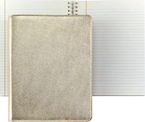 Vista 3 de Graphic Image Wire-O-Notebook, piel de cabra, 9 pulgadas, naranja (JS9MRBLGTIORG)