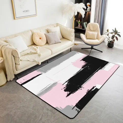 Vista 27 de Feelyou Tapete de interior de arte abstracto para niños y niñas, alfombra geométrica de 3 x 5 pulgadas, ultra suave, retro, circular, geométrica