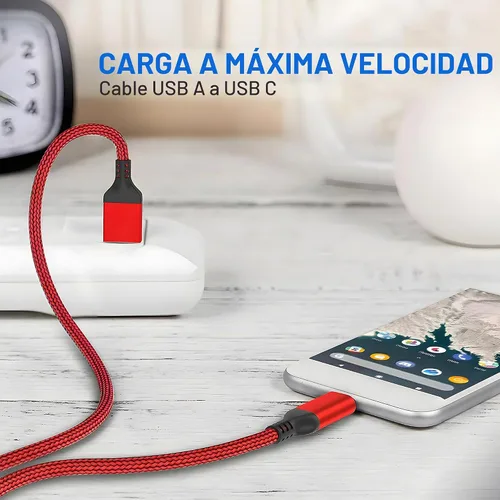 Vista 6 de AkoaDa Cable USB tipo C, paquete de 3 cables de carga rápida USB A a USB-C 3.1A de 10 pies para iPhone 17/16/16 Pro/16 Pro Max/15 Galaxy S25 FE S25