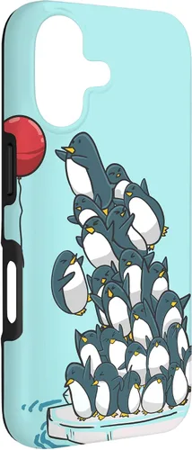 Vista 3 de Penguins Balloon Funny Sea Bird Water Animal Girls Gift Case for iPhone 17
