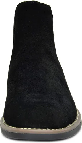 Vista 4 de Bruno Marc - Botines tipo Chelsea de gamuza y piel para hombre