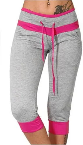 Vista 122 de Pantalones capri para mujer, estilo casual, de verano, elásticos, de cintura alta, pantalones de yoga, ajuste atlético, pantalones deportivos