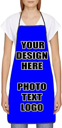 Vista 34 de Delantales personalizados con diseño de imagen de texto fotográfico para adultos, hombres, mujeres, parrilla, cocina, 40