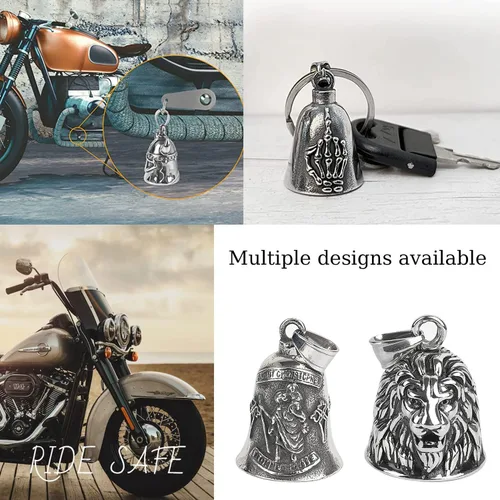 Vista 8 de Motorcycle Bell for Luck, Bell with Hanger, Drive Safe for Bikers Riders