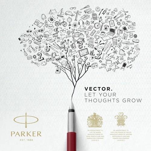 Vista 7 de Pluma estilográfica Parker Vector., Azul
