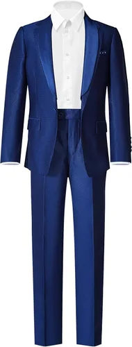 Vista 2 de ELPA ELPA Traje de esmoquin para niños, esmoquin floral ajustado para niños, esmoquin formal para graduación, Halloween, fiesta de Navidad
