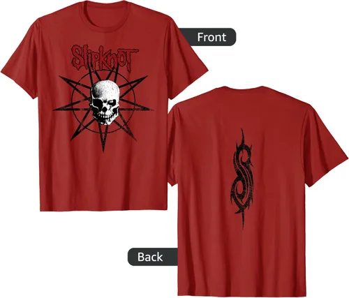Vista 7 de Slipknot Skull playera Estrella, hombre 2XL, Jaspeado oscuro Asfalto