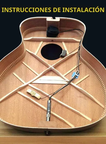 Vista 6 de Rocket A-201, micrófono profesional Piezo, ecualizador de guitarra, amplificador profesional. afinador con control de tono y volumen, with microphone