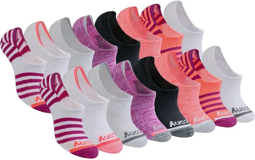 Vista 16 de Saucony 8 pares de calcetines invisibles acolchados para mujer. Armario (8 Pares)