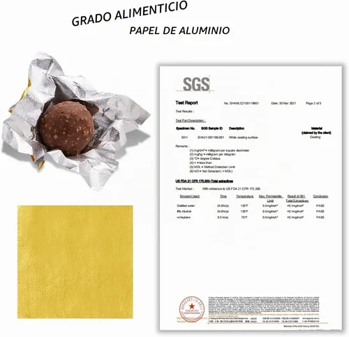 Vista 3 de 600 unidades de papel de aluminio de papel de aluminio para dulces de chocolate, papel cuadrado para dulces, envoltorios de papel de lata