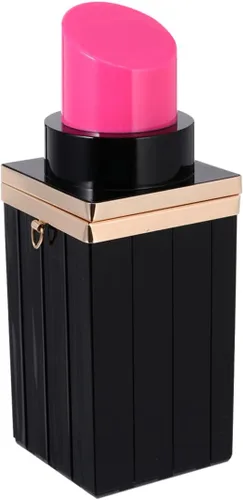 Vista 3 de VALICLUD Bolso de mano de mano con forma de lápiz labial elegante de acrílico para mujer