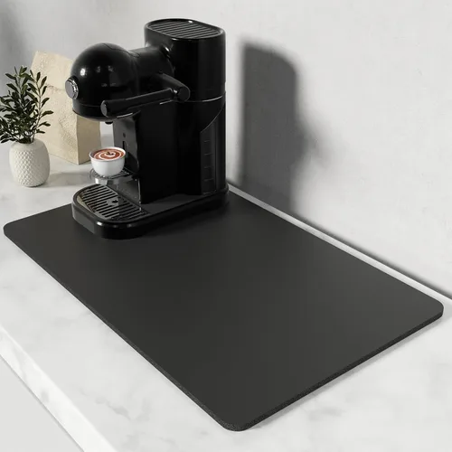 Vista 38 de Rnivvi Tapete de secado de platos para encimera de cocina, 16 x 18 pulgadas, bonita almohadilla de secado absorbente resistente al calor con goma