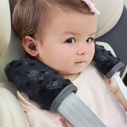 Vista 2 de DODO NICI Funda de correa de asiento de automóvil para bebé, cojín para cinturón de seguridad, almohadillas para cinturón para portabebés