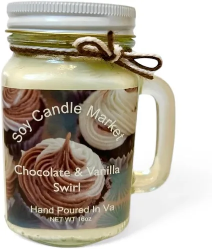 Vista 23 de Velas perfumadas de soja Velas hechas a mano y altamente aromáticas que queman hasta 85 horas en tarro de cristal, perfectas para decoración