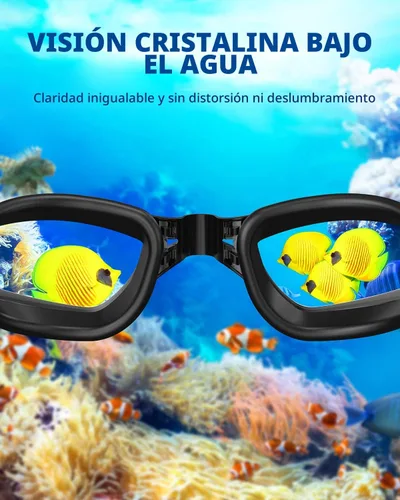 Vista 6 de Aegend Swim Goggles, Swimming Goggles No Leaking Full Protect Adult Youth Todo negro