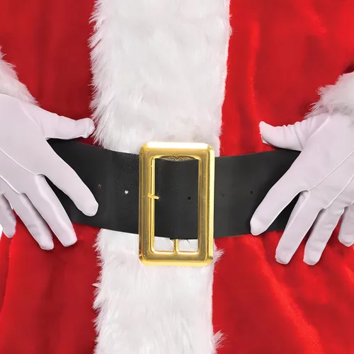 Vista 2 de Lujosos guantes blancos de algodón de Papá Noel, tamaño adulto (1 par), ultrasuaves, calidad premium, clásicos y elegantes, perfectos para fiestas