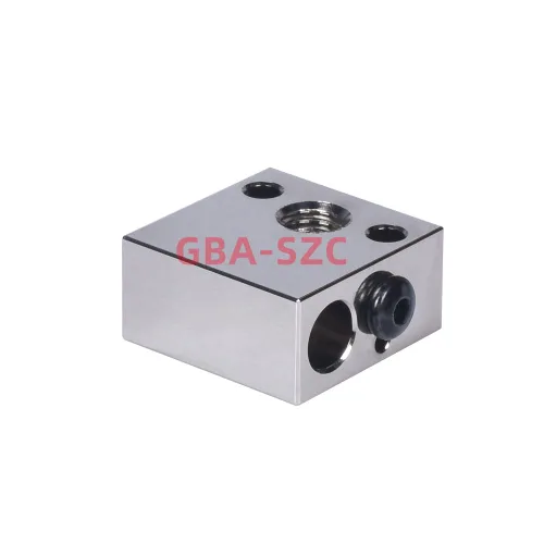 Vista 3 de Ender 3 Bloque calefactor, cobre chapado a alta temperatura con calcetín de silicona para CR-10 Ender 3/Ender 3 V2/Ender 3 Pro/Ender 5/Pro CR-10
