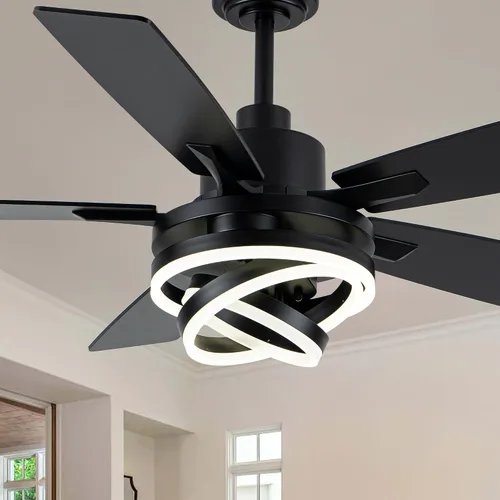 Vista 14 de Ventiladores de techo retráctiles de 42 pulgadas con luces ventilador de araña dorado moderno Gold Fandeier Ceiling Fans with Lights Quite DC