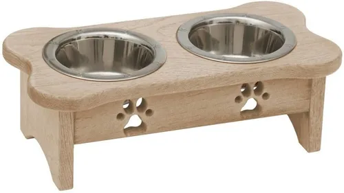 Vista 237 de Poly Lumber - Comedero doble de hueso mediano de 2 cuartos de galón, color negro