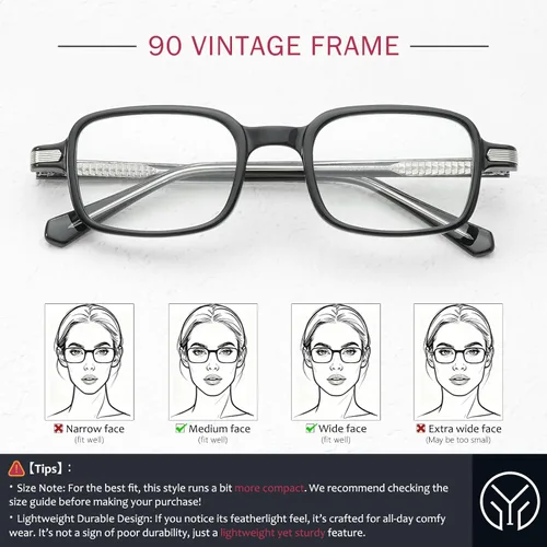 Vista 6 de Lentes rectangulares retro para mujeres y hombres, anteojos cuadrados de moda con bloqueo de luz azul, anteojos falsos de los años 90