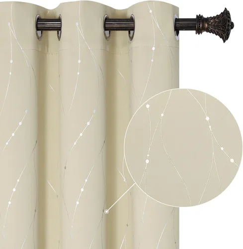 Vista 11 de BUHUA - Paneles de cortinas opacas para sala de estar, cortinas grises con aislamiento térmico, cortinas de ventana para dormitorio - 72 pulgadas