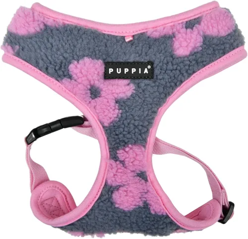 Vista 15 de Puppia Alyssa - Arnés para perro sobre la cabeza, cálido para invierno, con patrón de flores, ajustable en el pecho, para perros pequeños