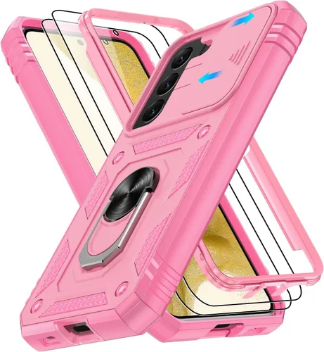 Vista 245 de Gritup Funda para Google Pixel 6 con cubierta deslizante para cámara y protector de pantalla (2 unidades), soporte de anillo giratorio 360°, funda