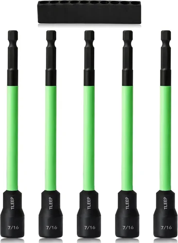 Vista 15 de Juego de tuercas de impacto de 150 mm con 1/4" 5/16" 3/8" de potencia magnética, juego de brocas de taladro hexagonal para llave de impacto, juego