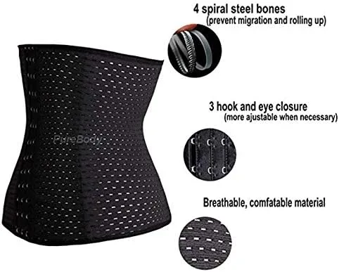 Vista 3 de PureBody Entrenador de cintura Ropa moldeadora para mujer Reduce instantáneamente el tamaño de tu cintura dándote una figura de reloj de arena