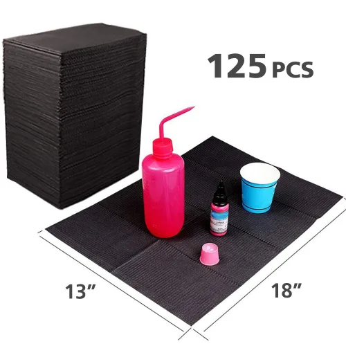 Vista 2 de Pañuelos dentales desechables, cubiertas de mesa de tatuaje, almohadilla limpia, babero de tatuaje personal de higiene Underpad impermeable tatuaje