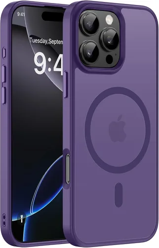 Vista 23 de Miracase - Funda magnética para teléfono 17 (compatible con MagSafe) con protector de pantalla de grado militar, funda mate translúcida antihuellas