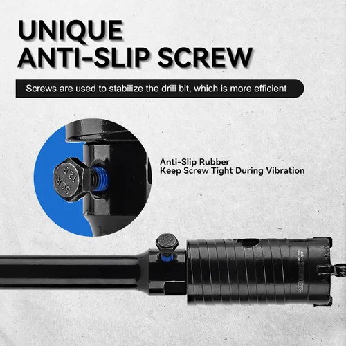 Vista 5 de Mollom Sierra perforadora para hormigón SDS Plus de 8.661 in, cortador de agujeros de alta resistencia con broca de posición central de 4.331 in