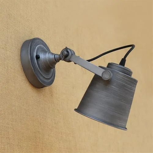 Vista 2 de Lámpara de pared LED E27 industrial retro, decoración de dormitorio y sala de estar, lámpara estilo loft para iluminación moderna del hogar