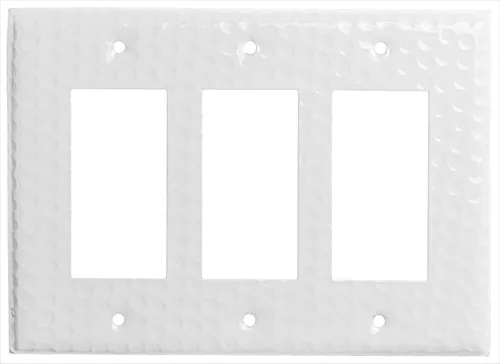 Vista 28 de Monarch Abode placa de pared basculante de una banda, placa de pared de cobre puro martillado a mano para un solo interruptor, cubierta decorativa