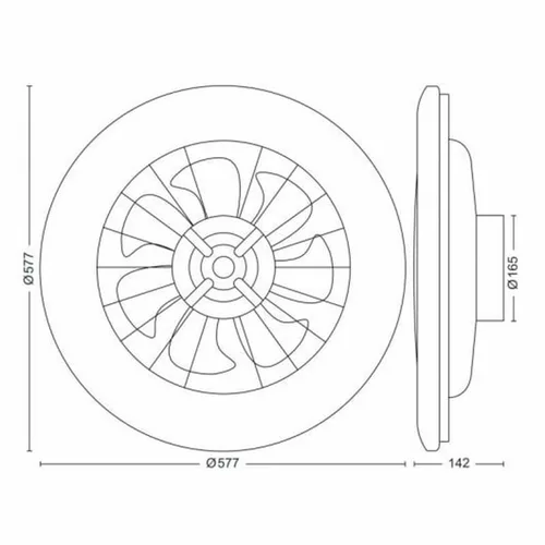 Vista 5 de Ventilador de Techo con Luz Philips Blanco