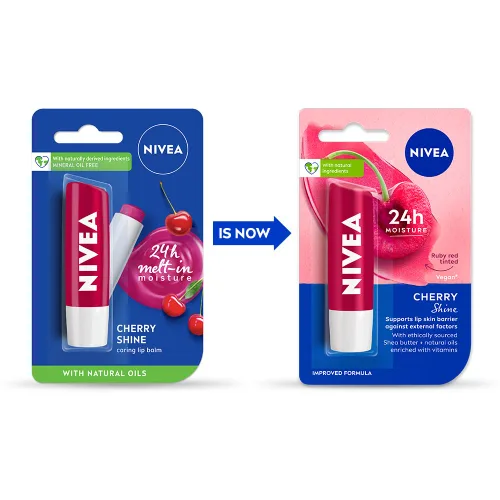 Vista 3 de Nivea Cuidado de labios Cereza con brillo afrutado, 4.8gm