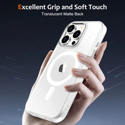 Vista 287 de Anuck - Funda magnética para iPhone 11 compatible con MagSafe, carcasa trasera mate translúcida dura, borde de TPU, delgada, resistente a impactos