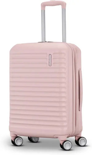 Vista 15 de American Tourister Stratum 3.0, aprobado por aerolíneas, equipaje rígido duradero, se expande 1.5", mango ajustable RightHeight, Negro