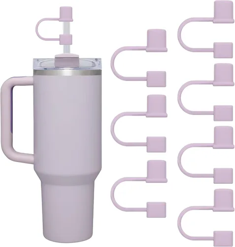 Vista 9 de 7 Piezas Tapas Protectoras de Pajilla para Copa Stanley, Simples de 10mm (0.4 pulgadas) Tapas de Pajilla de Silicona para Accesorios de Vaso Stanley